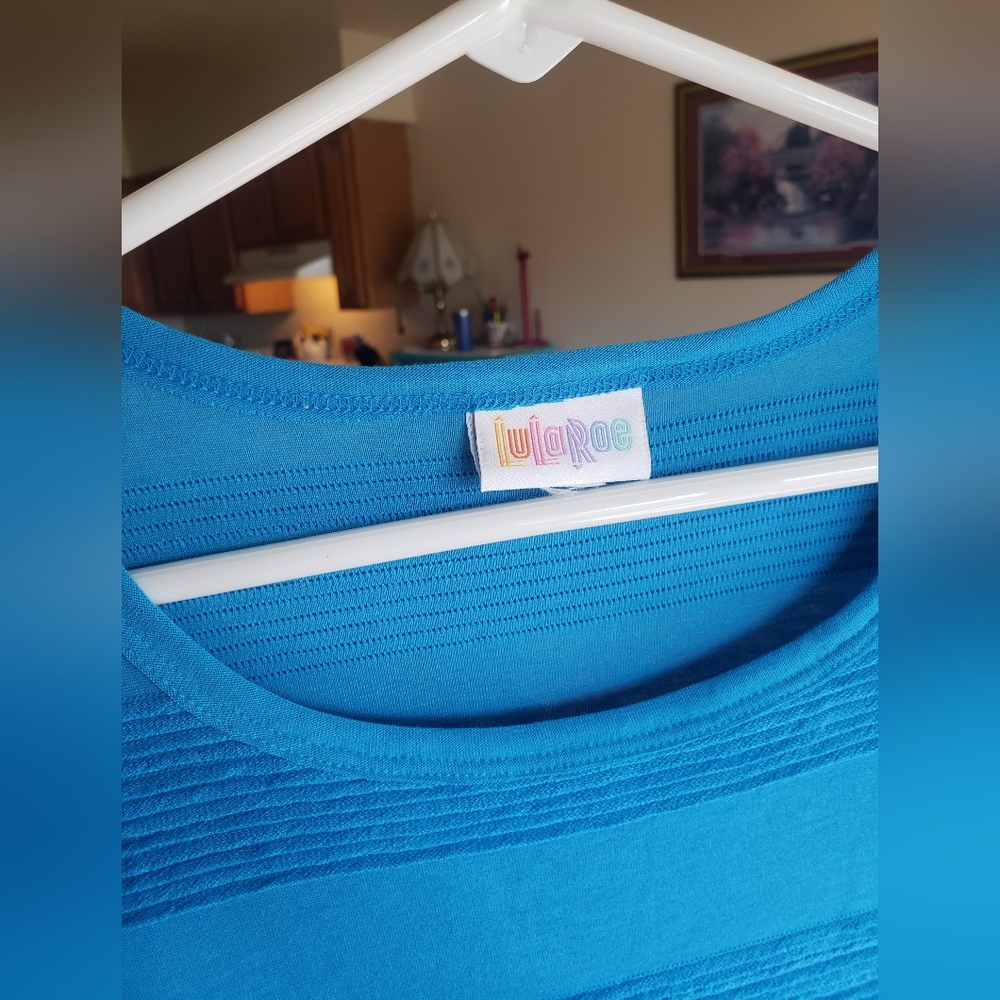 NWOT lularoe flounder blue summer layering dress - Picture 14 of 16